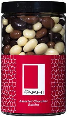 Rita Farhi Dark Chocolate Covered Coffee Beans in a Gift Jar - Chocolate Espresso Beans - 290 grams - Palm Oil Free