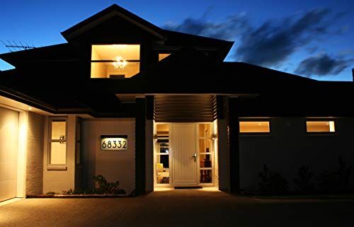 Address Plaques For House Solar Powered, House Number For Outside, Led Address Sign Outdoor Waterproof 3000K Warm White #TOP6