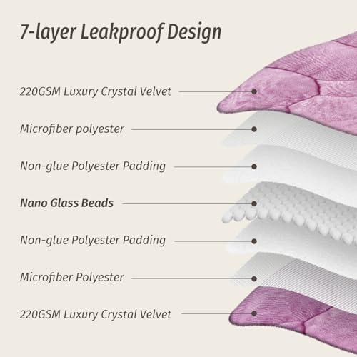 Image of Wemore Weighted Lap Blanket 7lbs for Adults, Small Weighted Blanket for Travel, Calming, Relaxing, Napping and Sleeping, All-Season Weighted Lap Pad, Machine Washable, Purple 24x29 inches