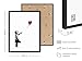 HAUS AND HUES Banksy Girl with Balloon Wall Art - Hopeful Art Print, Graffiti Art Wall Decor for Teen Bedroom (Black Frame, 12x16)