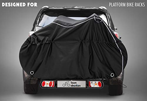 TeamObsidian Bike Cover - Outdoor Bike Storage, Bicycle Transportation or Travel Covers - Waterproof eBike Protection - For 1 to 3 Bikes - Heavy Duty Ripstop 300D Oxford Material by TeamObsidian - Image 3