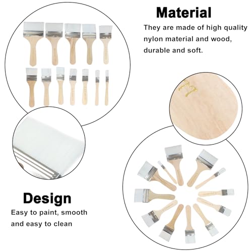 Zorfeter Set de 12 Pinceles para Pintura Artística, Blanco, Números 1-12 miniatura 4