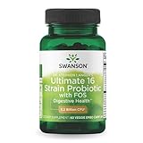 Swanson Dr. Stephen Langer's Formula - Natural Probiotic w/Prebiotic FOS - 16-Strain Supplement Promoting Digestive Support w/ 3.2 Billion CFU per Capsule - (60 Veggie Capsules)