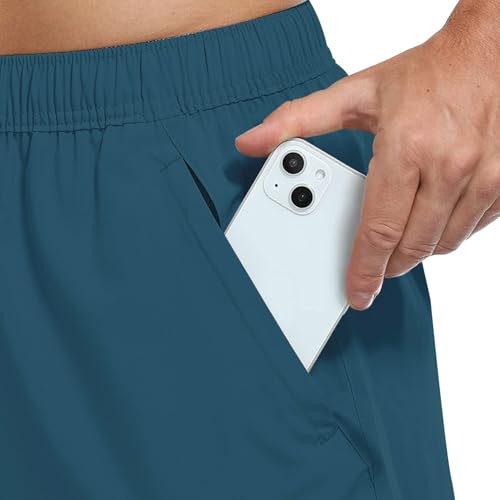 Image of NINQ Workout Half Pant for Man | Gym Shorts for Men with Drawstring Waist & 2 Zipper Pockets | Stylish Lightweight Shorts Pant for Men Sports