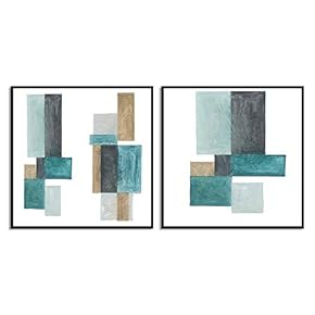 signwin 2 Piece Framed Canvas Wall Art Abstract...