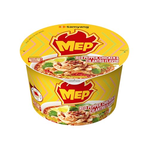 Samyang MEP Chicken Cilantro Ramen, Spicy Korean Instant Bowl Noodle