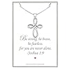 Sterling Silver Cross Necklace, Confirmation Gift Necklace, Goddaughter Gift, First Communion Gift, 18 inches
