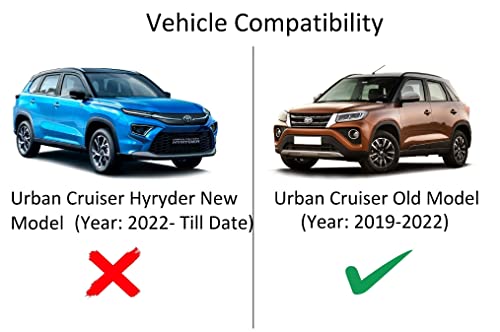 Image of Auto Hub Premium 7D car mat Urban Cruiser (Model: 2020-Till Date), Luxury Double-Stich 7d Car Floor Mat Complete Set, 100% Waterproof and Washable, Color : Black