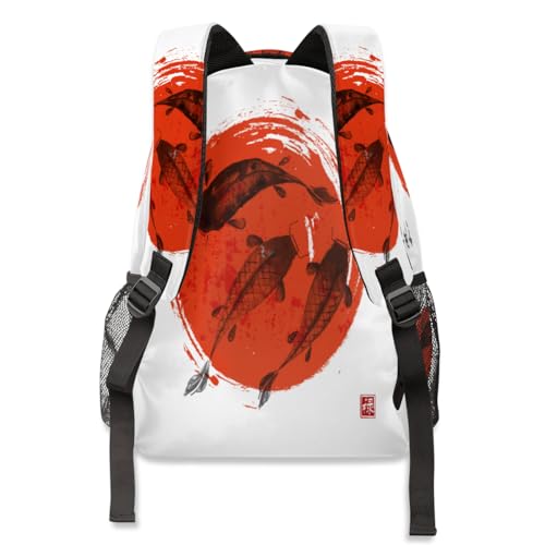 Sac à dos imprimé japonais multicolore grand format résistant - 5