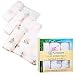 PurrfectZone Silky Soft Large Bamboo Muslin Swaddle Blankets (Girls, Flamingo)