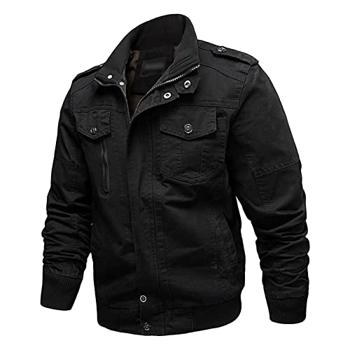 Veste de vol cargo homme multi-poches manteau coton outdoor