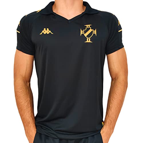 Camisa Vasco da Gama Polo Kappa Golden - Masculino Tamanho:M;Cor:Preto