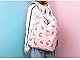 JIANLINST Mädchen Schulrucksack Jungen Teenager Schultasche Wasserdicht Nylon Rucksack Damen Schulranzen Freizeitrucksack Laptop Tasche Rosa Katze