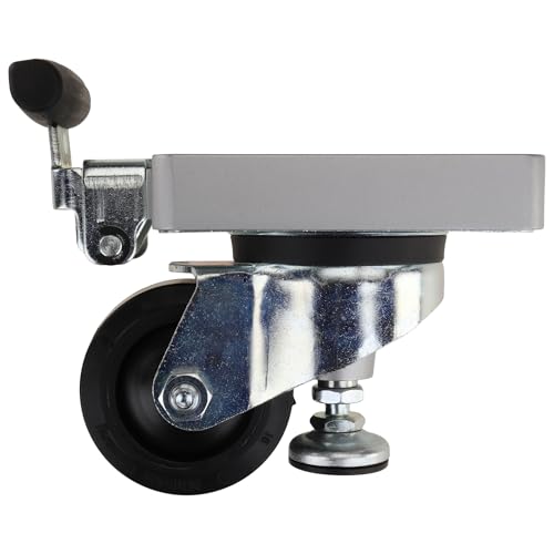 Roulette pivotante D80 en PA noir pour déplacer et stabiliser vos établis d'atelier