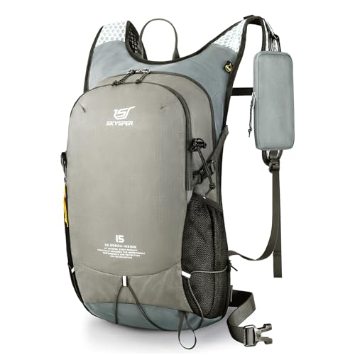 SKYSPER Zaino da Hiking 15L, Zaino Sportivo con Tasca per Cellulare Rimovibile Zaino Montagna per Viaggio Escursionismo Trekking Uomo e Donna