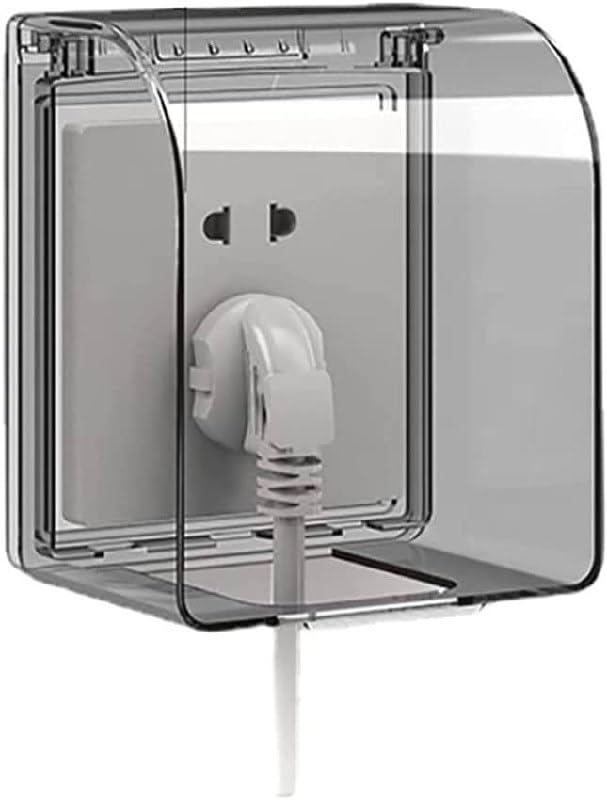 Waterproof Switch Plug Outlet Cover | Socket Cover Universal Panel Cover Box Protector | Type Wall Switch Socket Face Plate Panel Box Transparent for home, office for safety baby and adults (1)-image-2