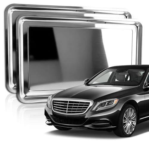 Luyizyo 2PCS Stainless Steel Oil Drip Pan for Under Car 24 x 16 x 1.9