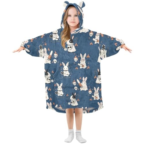Couverture à capuche fille en polaire pour stopper le froid à la maison