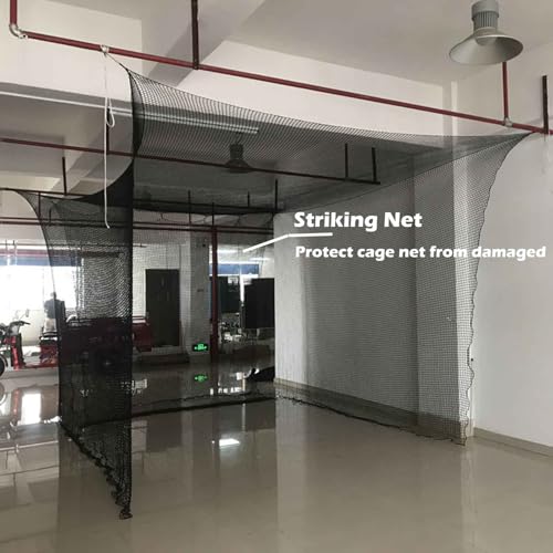 LalaKoo Golf Batting Cage Net with Extra Striking Net 10ft x 10ft x 10ft Golf Cage Net Golf Practice Net Golf Batting Cage Netting Golf Net Golf Training Net (Frame NOT Included) - Thumbnail 6