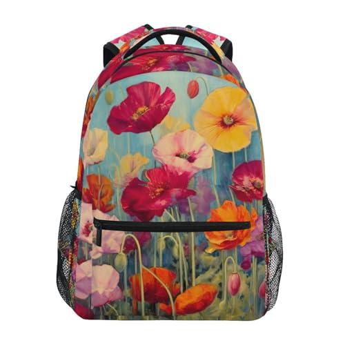 Sac à dos imperméable fleur aquarelle pour le bureau