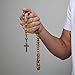 Intercession™ Our Father Sacred Handmade Solid Wood Rosary (Our Lady - Walnut)