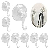 8 pack Saugnapf Haken Ohne Bohren Küche mit Saughaken Extra Stark für Fenster Badezimmer Wandhaken Handtuchhaken