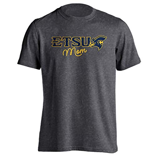 Sport Your Gear East Tennessee State University ETSU Buccaneers Mom Proud Parent T-Shirt, Charcoal Heather, Large
