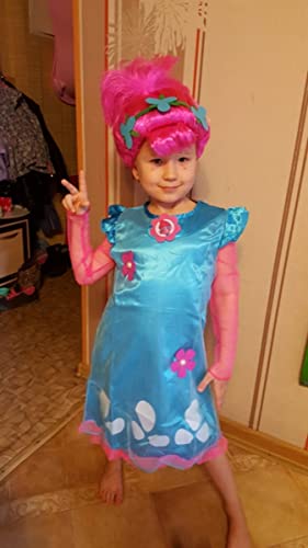 Disfraz completo princesa Poppy para niña 5-6 años miniatura 7