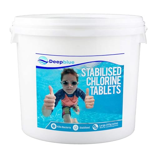 Deep Blue - 200g STABILISED Chlorine Tablets SLOW RELEASE - 25Kg
