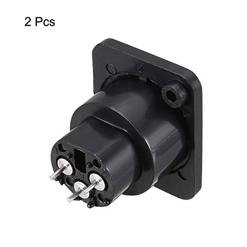 XLR Jack Pannello 3 Pins Nero Maschile & Femmina Microfono - Foto 4