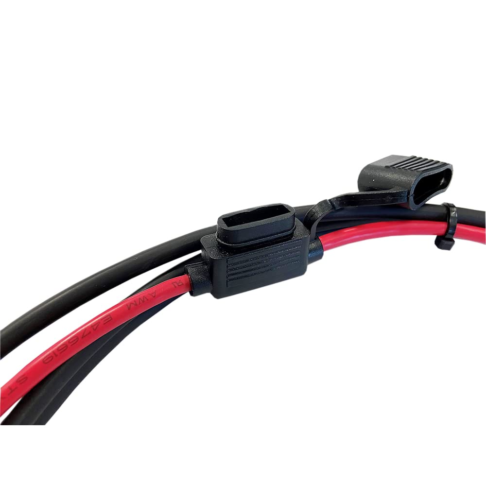 Offgridtec® 1,5 m 6 mm² kabel do akumulatora z zabezpieczeniem 30 A końcówka kablowa M8