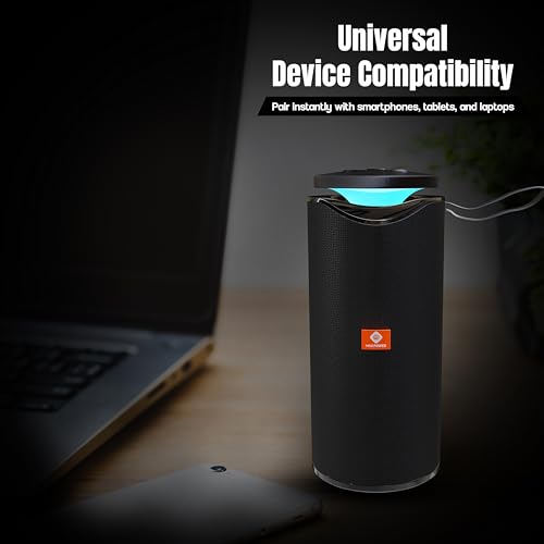 Image of MAKPOWER BEAT Box 10W Bluetooth Speaker - Wireless, Portable, Premium Bass, 4 Hours Playtime, Built-in Mic, TF /USB Support - Perfect for Outdoor, Home, Travel & Parties (Dark Black)