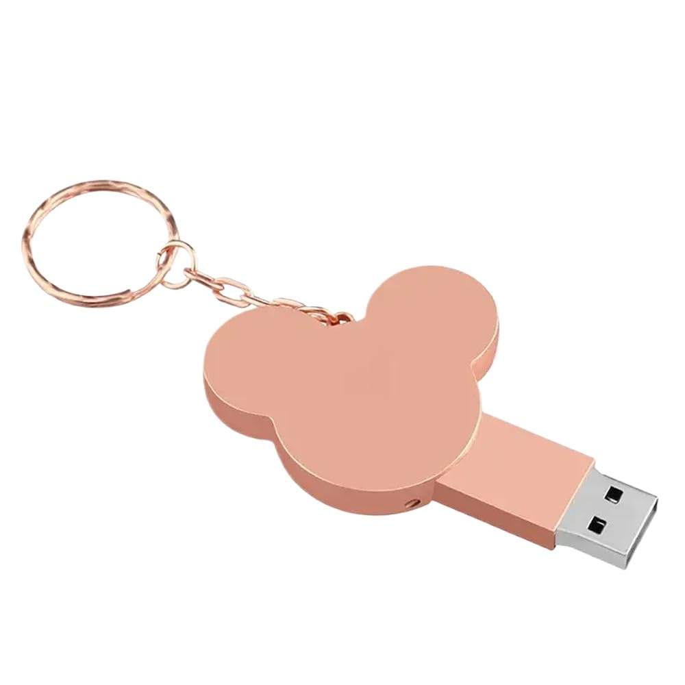 Chiavetta USB a forma di Topolino, in varie capacità, da 4 GB, 8 GB, 16 GB, 32 GB, 64 GB, 128 GB, ideale come regalo per studenti (B-16GB)