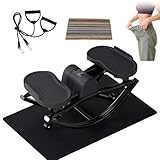 Rock Stepper, Máquina De Ejercicio Lateral para Entrenamiento En Casa, Cardio De Bajo Impacto, Quema De Grasa Y Tonificación De Glúteos, Entrenamiento Rápido De 15 Minutos(Black)