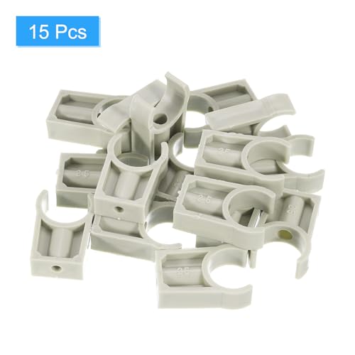 Abrazaderas de tubería de agua 25mm uxcell grises para organizar los tubos del baño y jardin 4