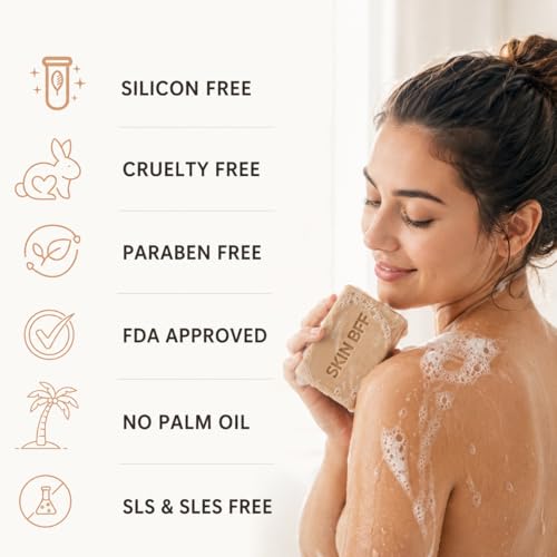 Image of SKIN BFF Skin Whitening Soap & Skin Brightening Soap,Tan Removal 2% Kojic Acid, Goat Milk, Niacinamide, Glutathione, Honey & Shea Butter | 110g (Pack of 6)