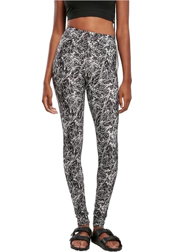 Urban Classics Damen Ladies Soft AOP Leggings Yoga Pants, blackpaint, XXL Urban Classics Damen Ladies Soft AOP Leggings Yoga Pants, blackpaint, XXL