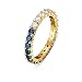 Swarovski Anillo Vittore Half XL, azul, baño tono oro