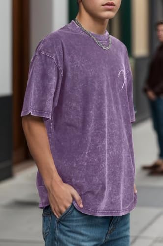 Image of EMMIOL Mens Y2k Baggy Shirts Graphic Tees Oversized Crew Neck Short Sleeve Streetwear Tshirts Summer Tops 2026