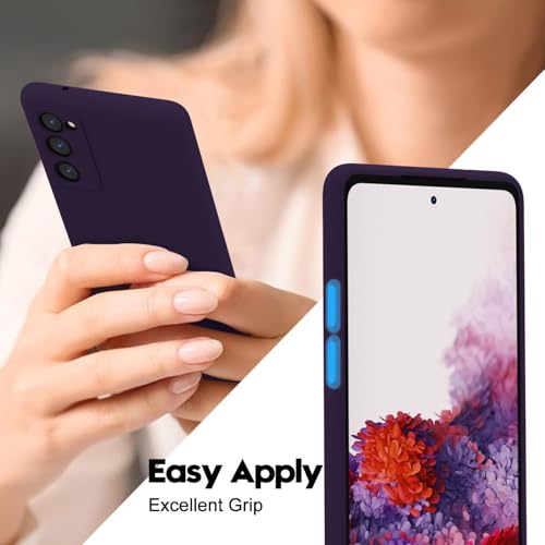 Image of DIZORO Microfiber Candy Case Compatible for Samsung S20 Smooth Touch Cushion Liquid Soft Silicone Gel Rubber Phone Cases Non-Slip Full Body Protective Shockproof Back Cover (DEEP)