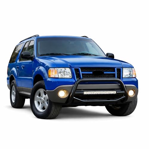 Image of Black Horse MAX Beacon Bull Bar No Skid Plate Black Compatible with 2001-2003 Ford Explorer Sport|2001-2005 Ford Explorer Sport Trac-MAB-FOB2801B
