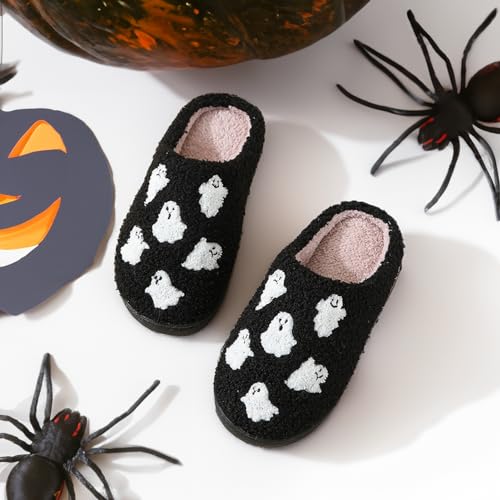 Halloween Christmas Slippers Holiday Slipper House Shoes Home Slipper for Women Fuzzy Outdoor Indoor Bedroom Slippers2