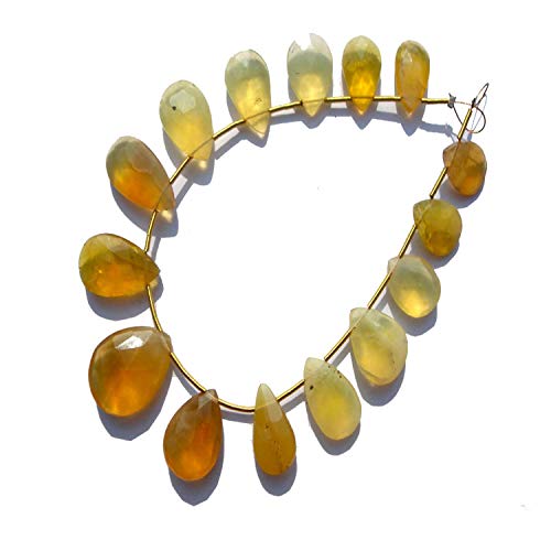 Perles d'opale jaune minérale naturelle facettée pour concevoir un bijou chargé d'histoire