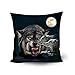 ACYKM Fodera Cuscino copricuscini Moonlight And Wolf Fodera per Cuscino in Cotone Lino Cruel Wolf Fodera per Cuscino Decorativo casa Federa per Divano Auto Divano Decor casa Natale Nuovo Anno Regalo