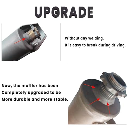 CT200U Upgrade Exhaust Pipe with Muffler Silencer Kit Chikia Replacement for Coleman CT200U CT200U-EX Axis M200 Mini Bike - Thumbnail 3