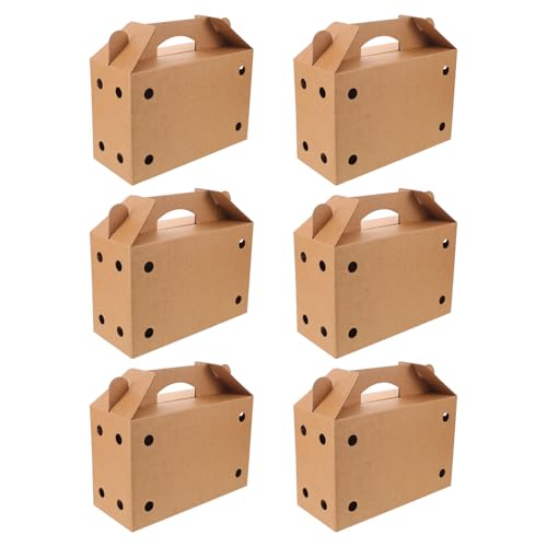 Caja de obsequio de papel con orificios de ventilación y asa reforzada, pack de 6 unidades 2