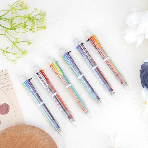 Hisxierng LQ&COM-0625-LSB&PEN&24PCS Stocking Stuffers 24 Pcs Ballpoint Pens For School 6-In-1 Colored Pens Ballpoint Party Favors Office Supplies Multicolor Pens Back To School Gifts thumb #3