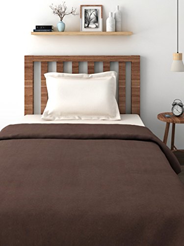 Goyal's Polar Fleece 250 TC Blanket (Single Bed, Coffee Brown)