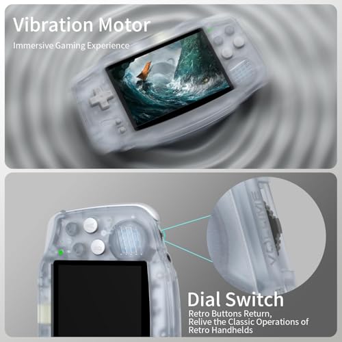 Image of RG34XX Retro Handheld Game Console, 3.4 Inch IPS Screen, 64GB Storage, 5532 Pre-Installed Games, WiFi, HDMI (RG34XX-Glacier)