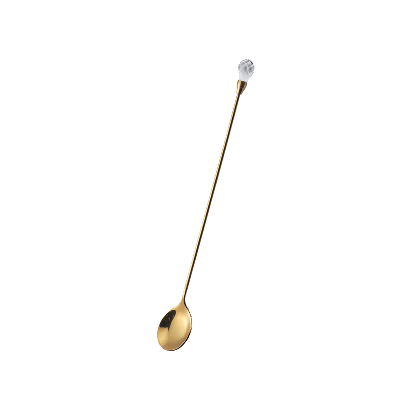 MICFENY 430Stainless Steel Spoons with Long Handle Kitchen Utensils Coffee Spoon Suitable for Stirring and Serving